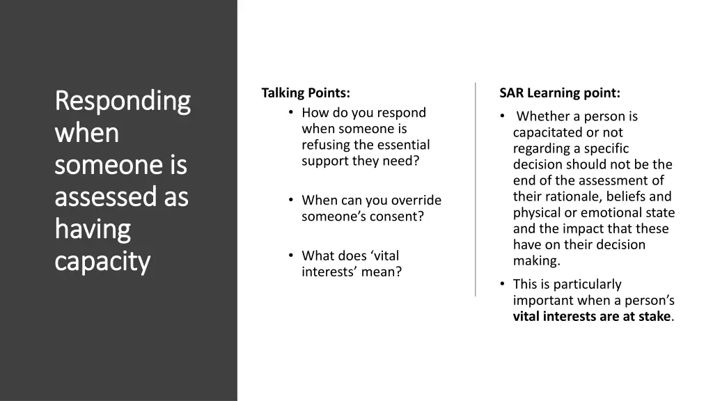 talking points how do you respond when someone 1