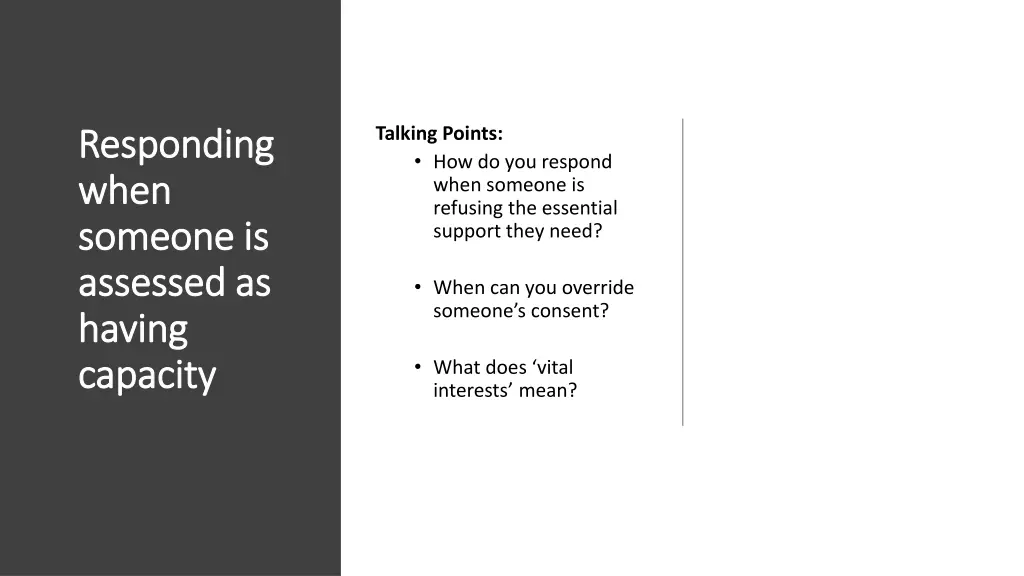talking points how do you respond when someone