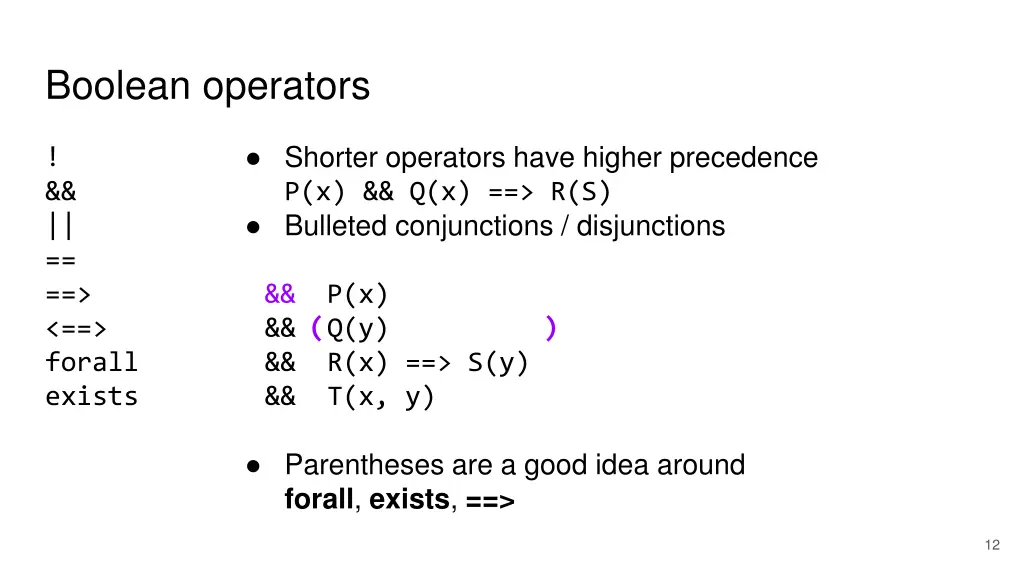 boolean operators