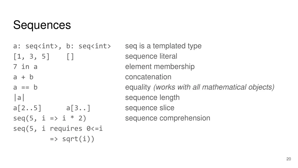sequences