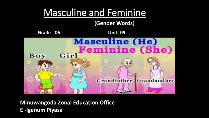 masculine and feminine masculine and feminine