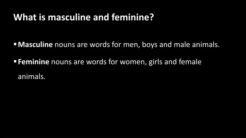 what is masculine and feminine