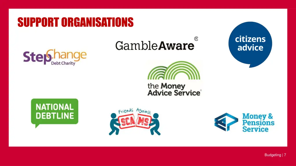 support organisations
