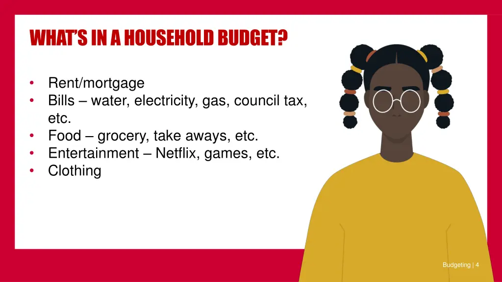 what s in a household budget