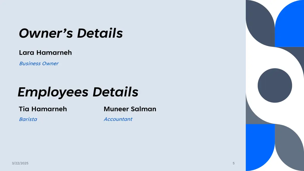 owner s details