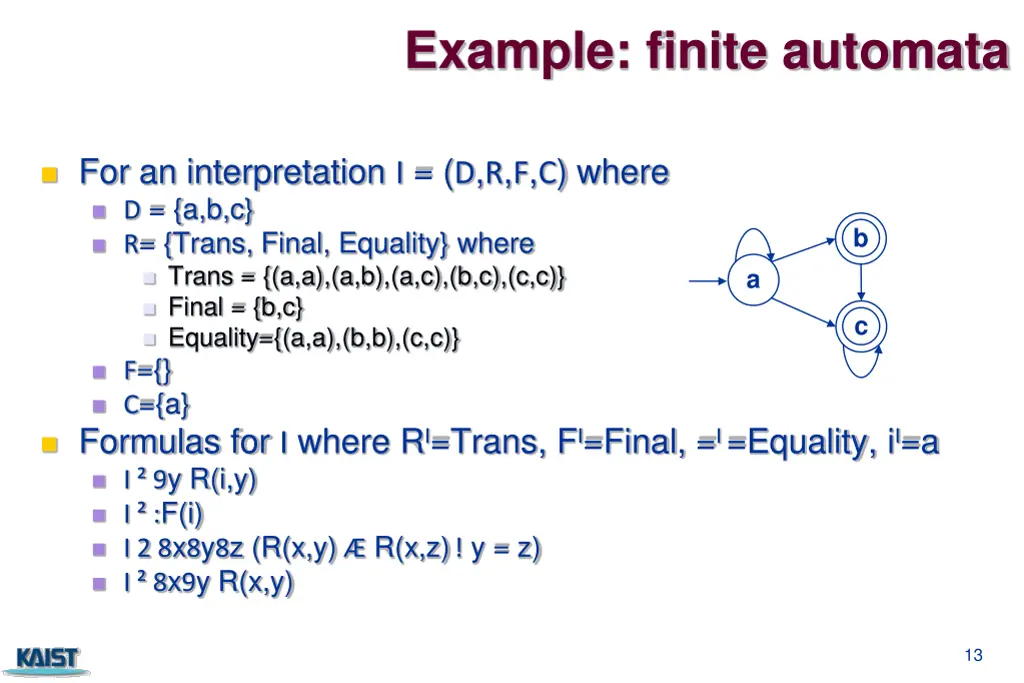 example finite automata
