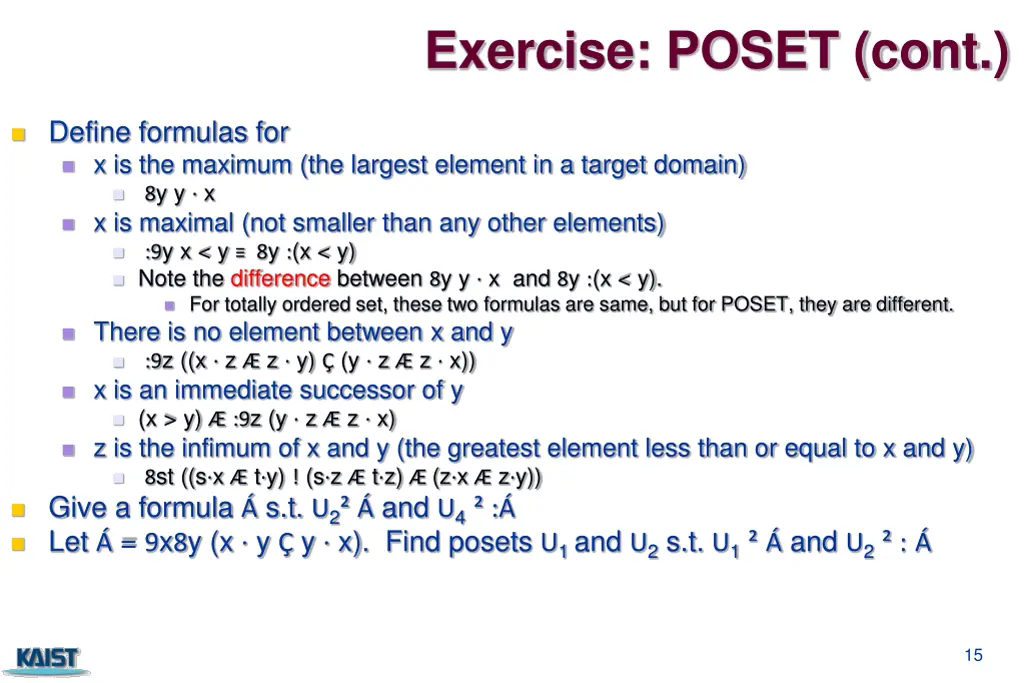 exercise poset cont