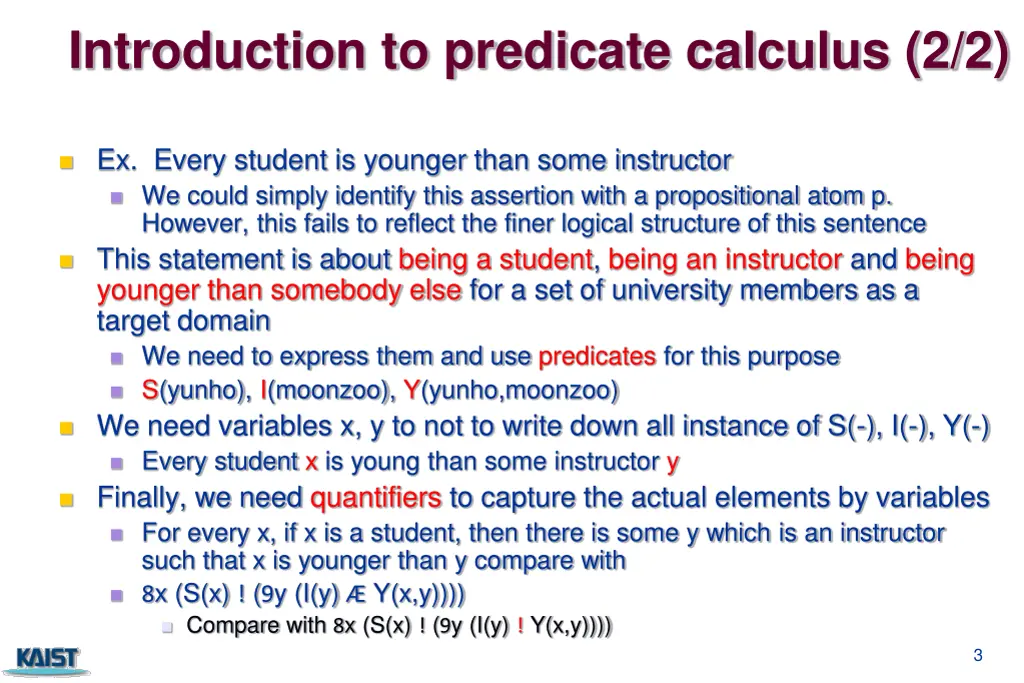 introduction to predicate calculus 2 2