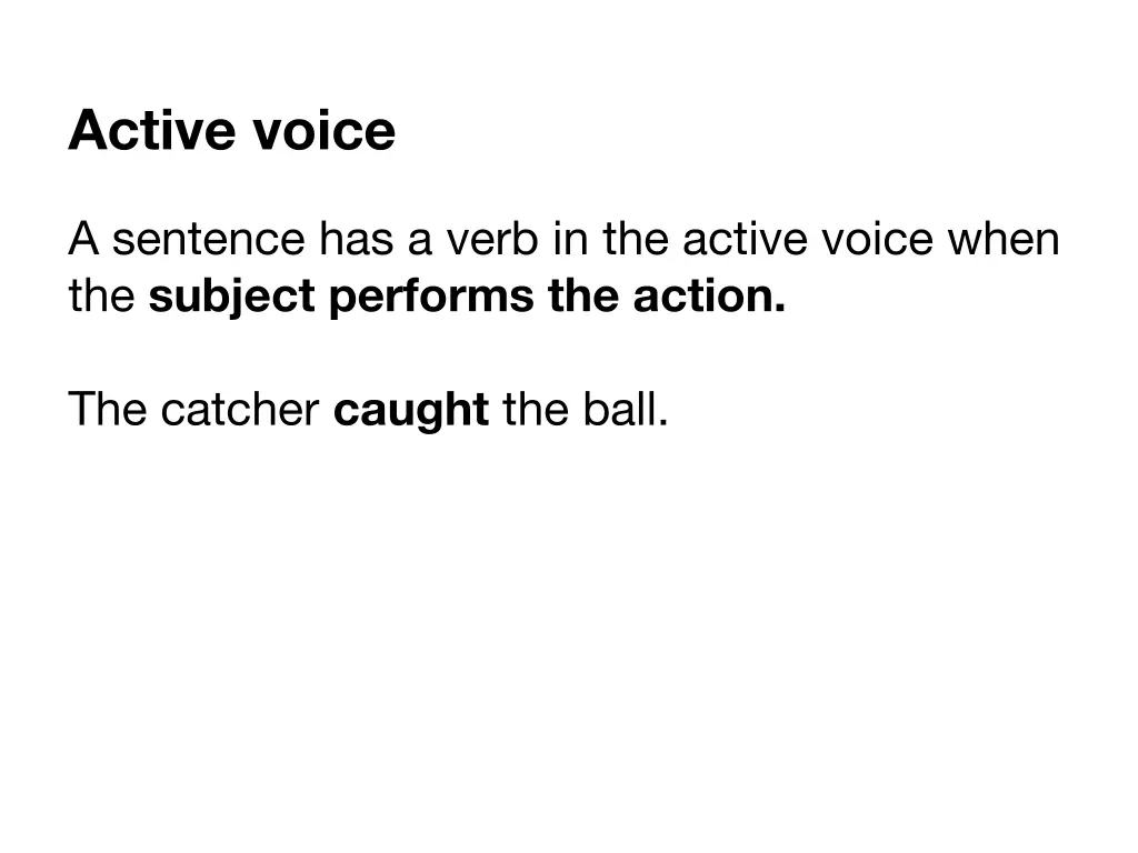 active voice