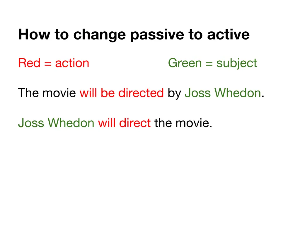 how to change passive to active 1