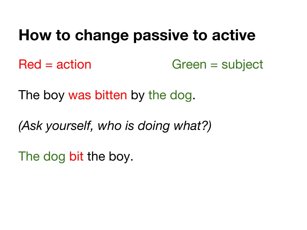 how to change passive to active