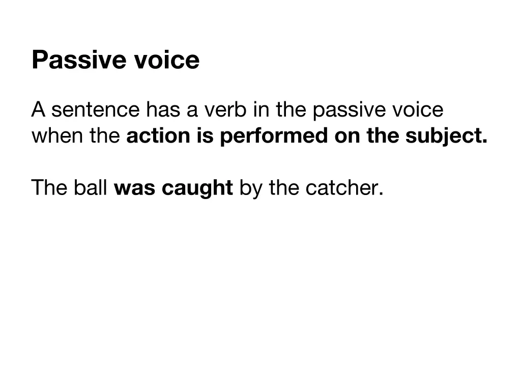 passive voice