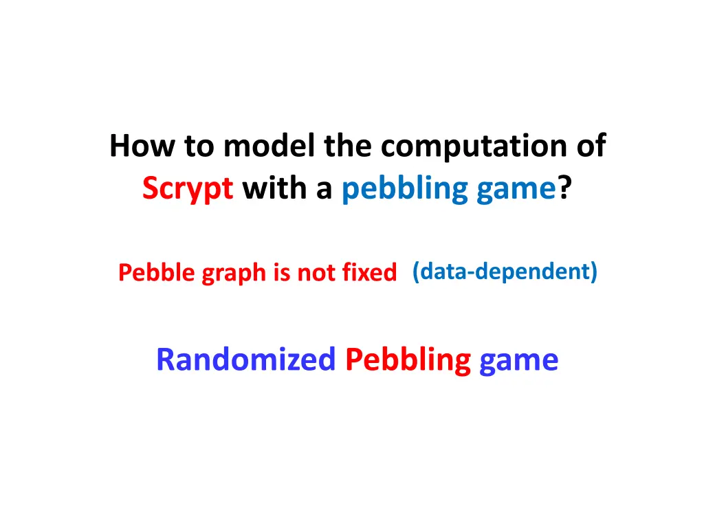 how to model the computation of scrypt with