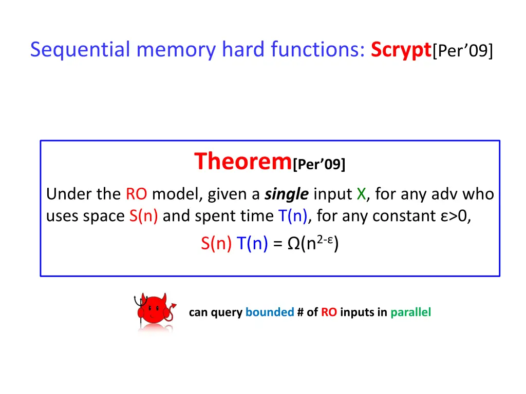 sequential memory hard functions scrypt per 09