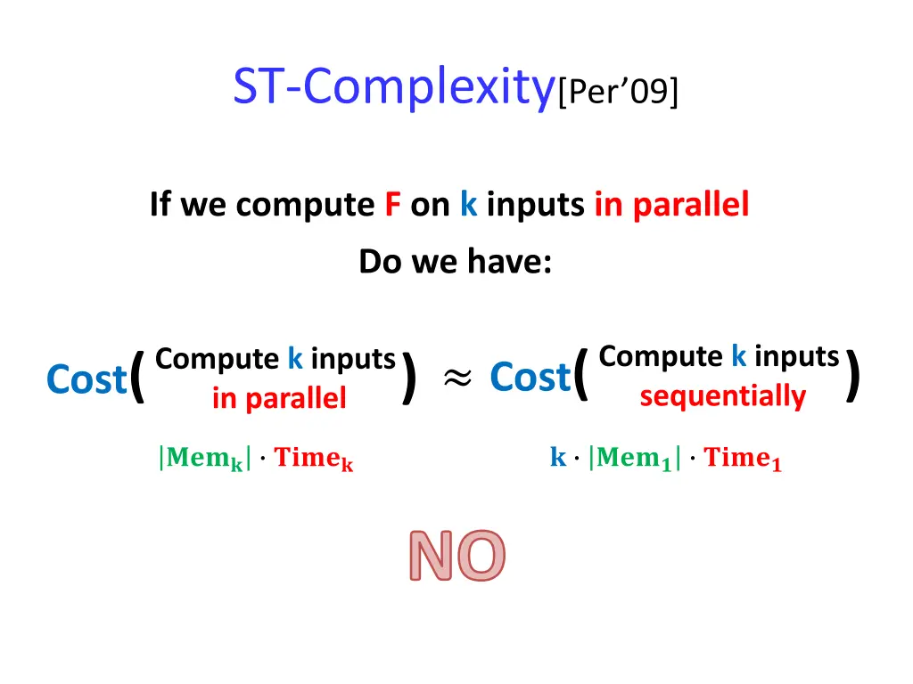 st complexity per 09
