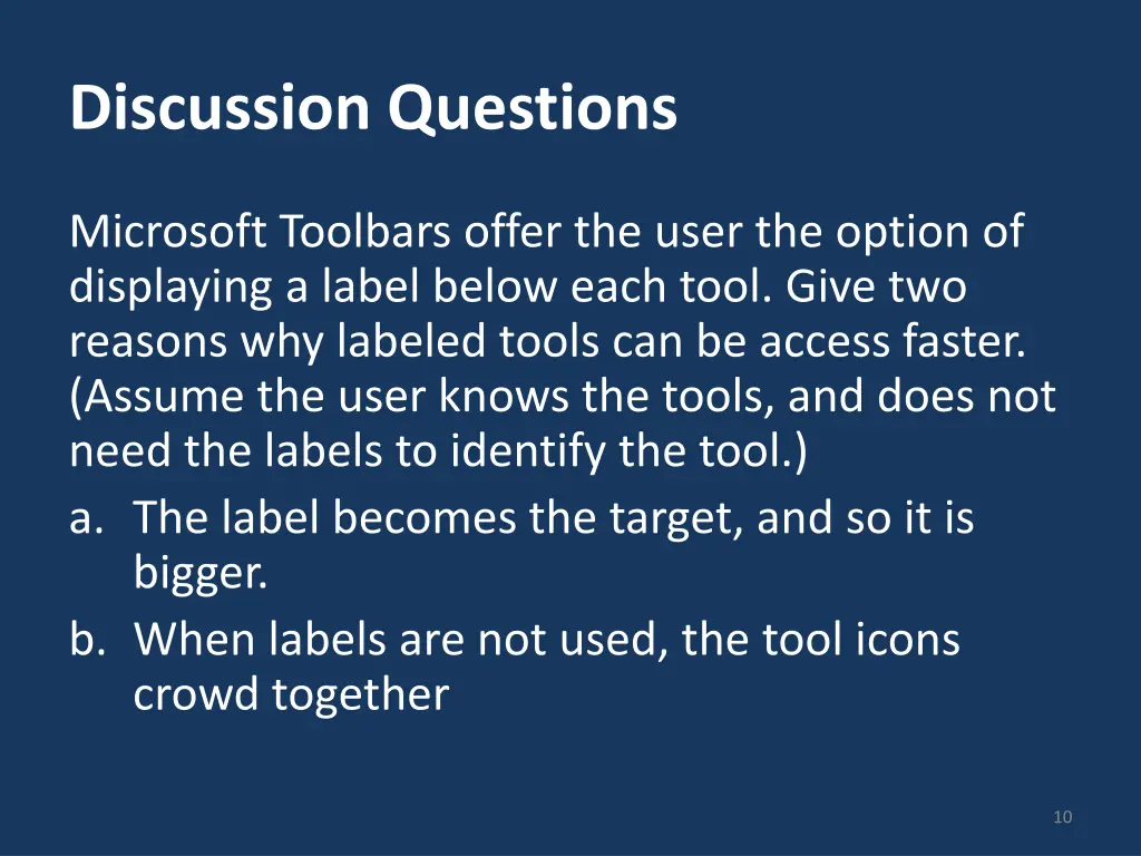 discussion questions