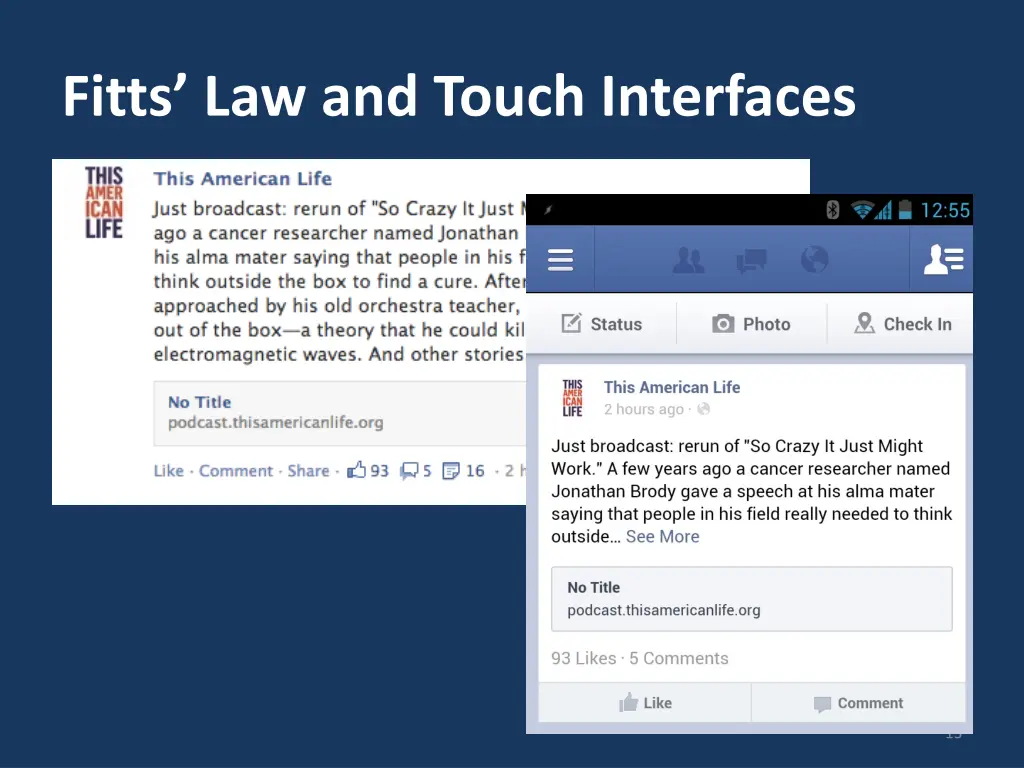 fitts law and touch interfaces 1