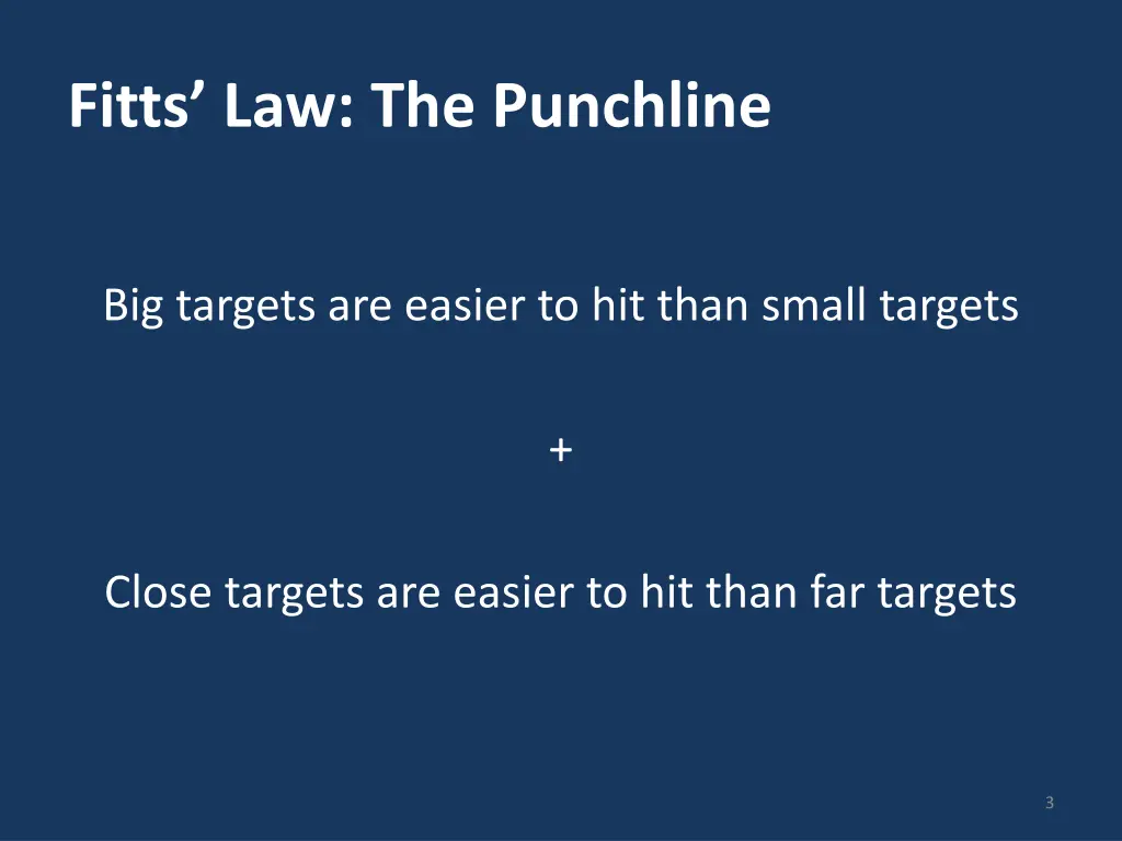 fitts law the punchline