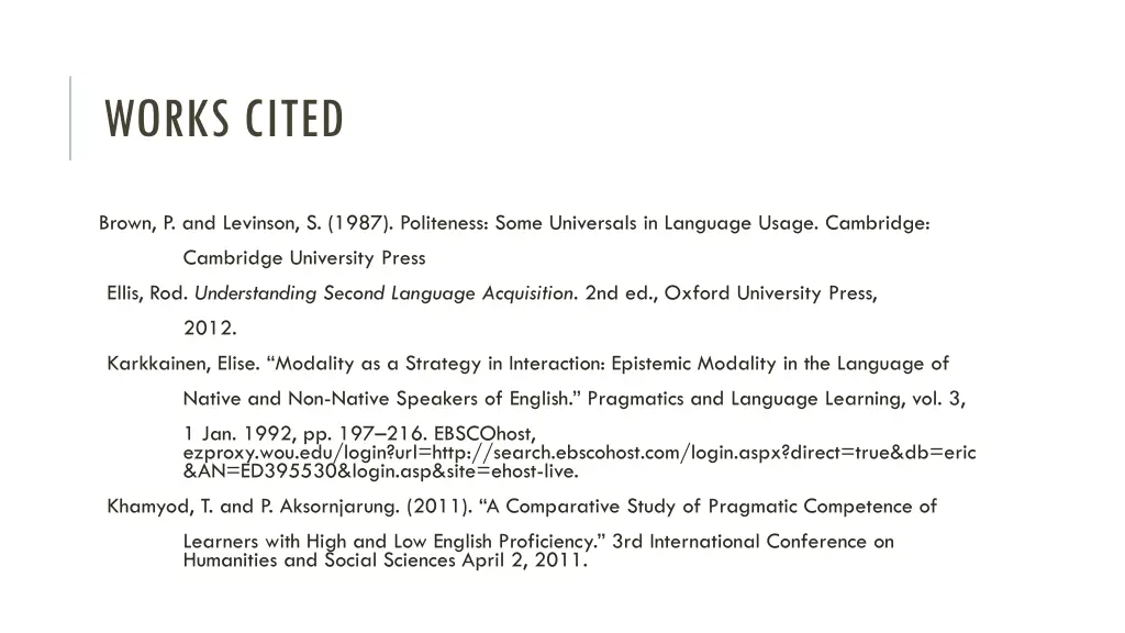 works cited