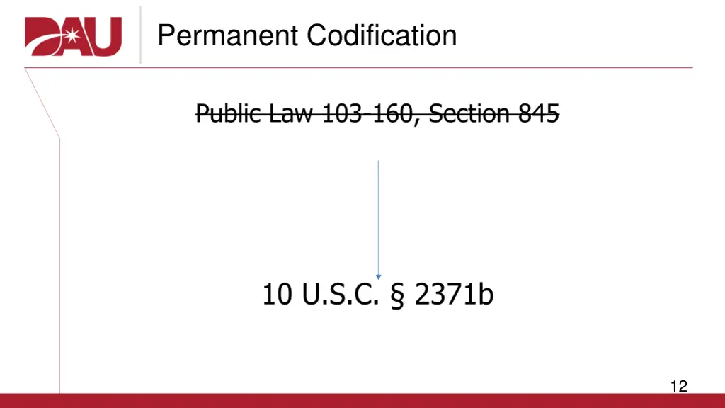 permanent codification