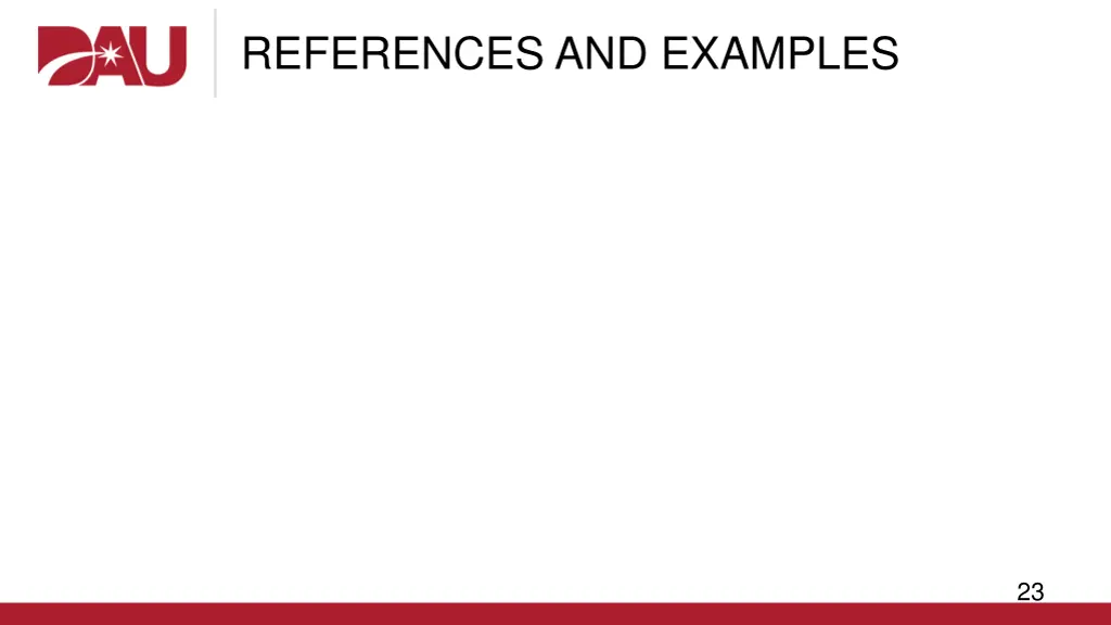 references and examples