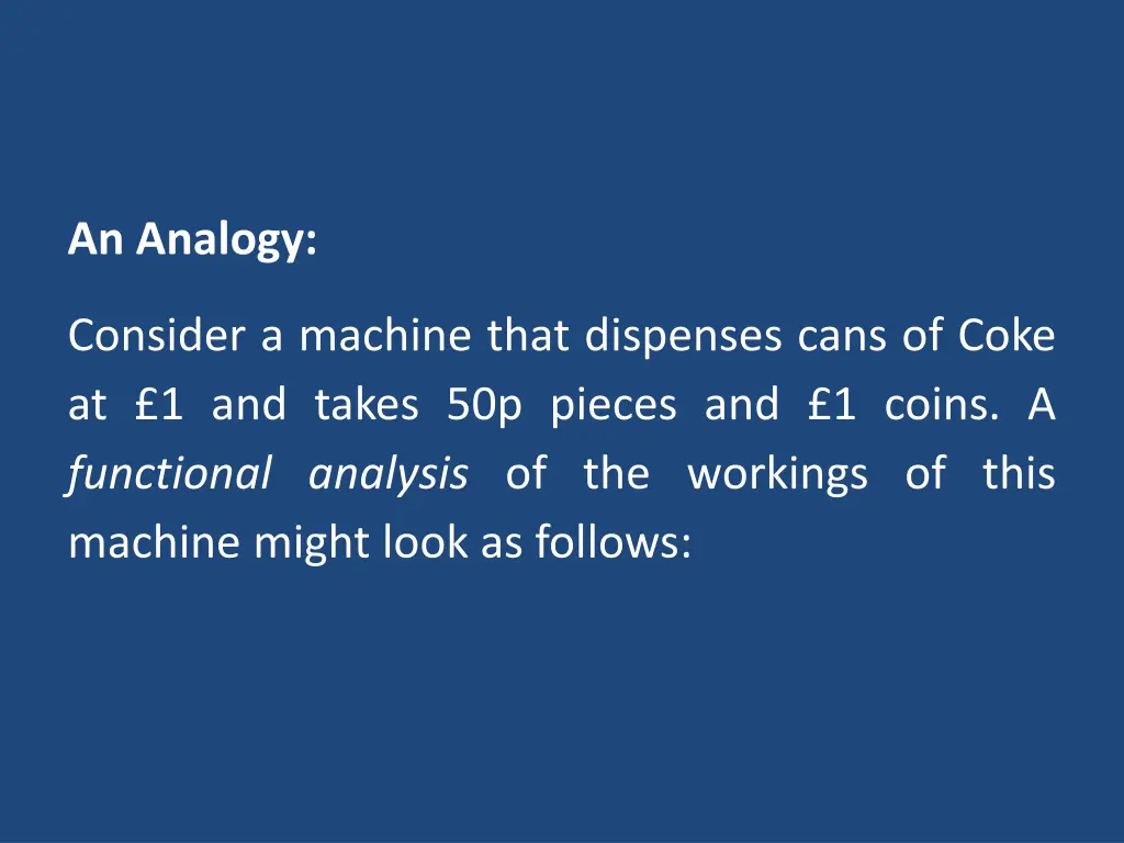 an analogy