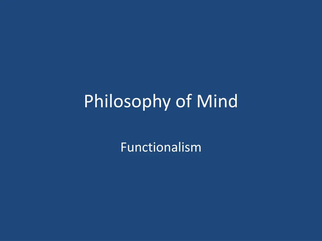 philosophy of mind