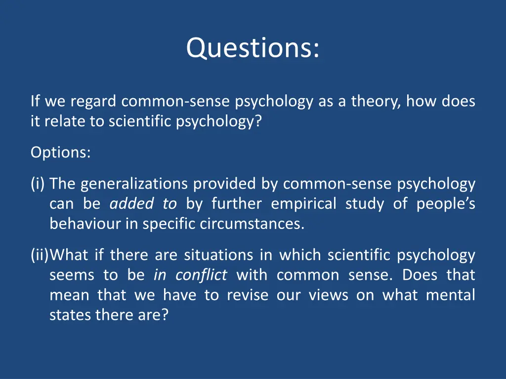 questions