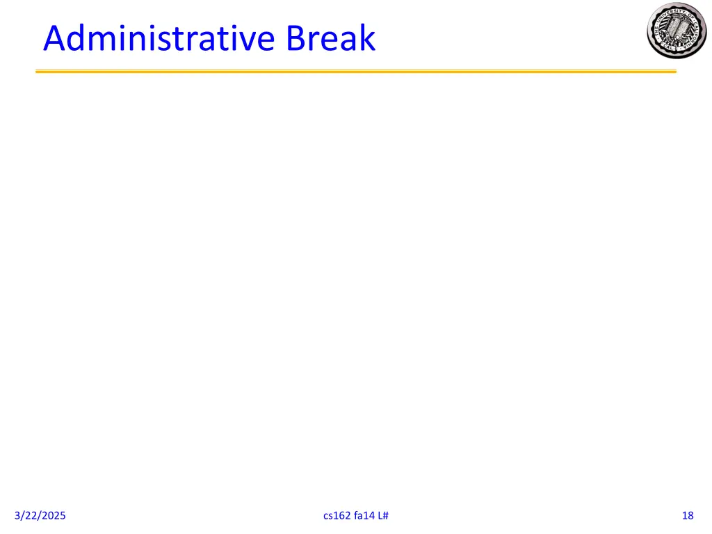 administrative break
