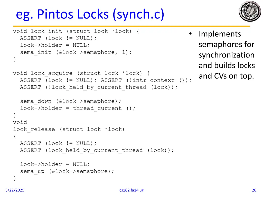 eg pintos locks synch c