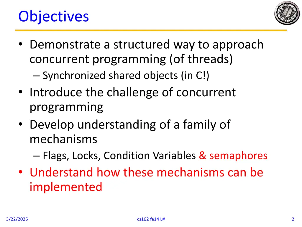 objectives