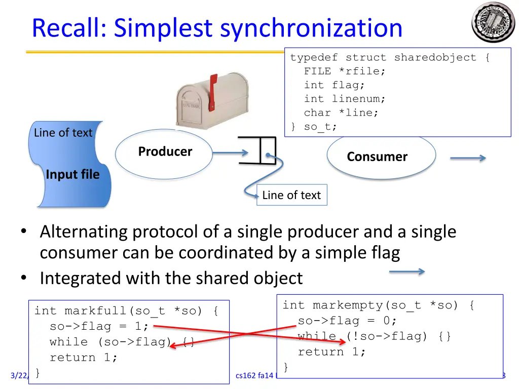recall simplest synchronization