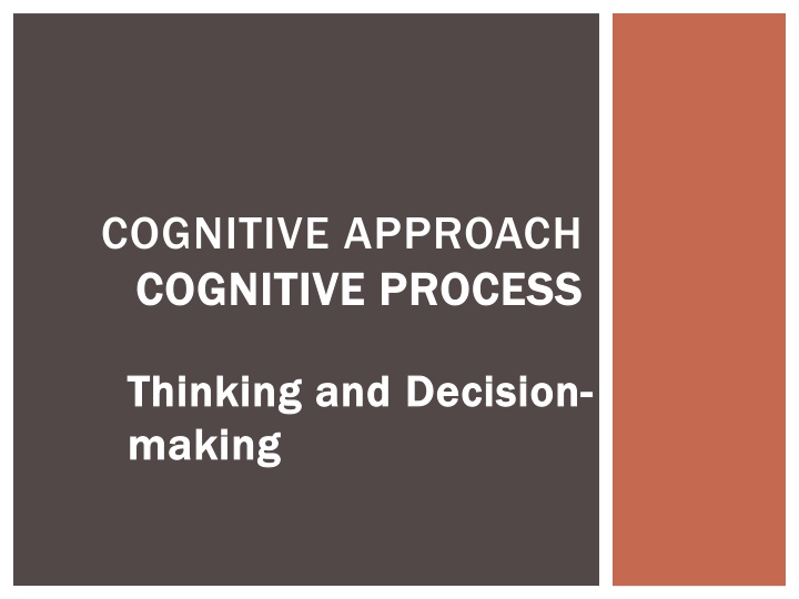 cognitive approach cognitive process cognitive