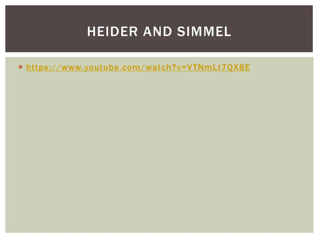 heider and simmel