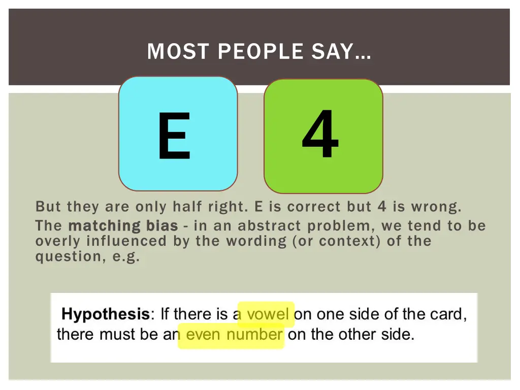 most people say e
