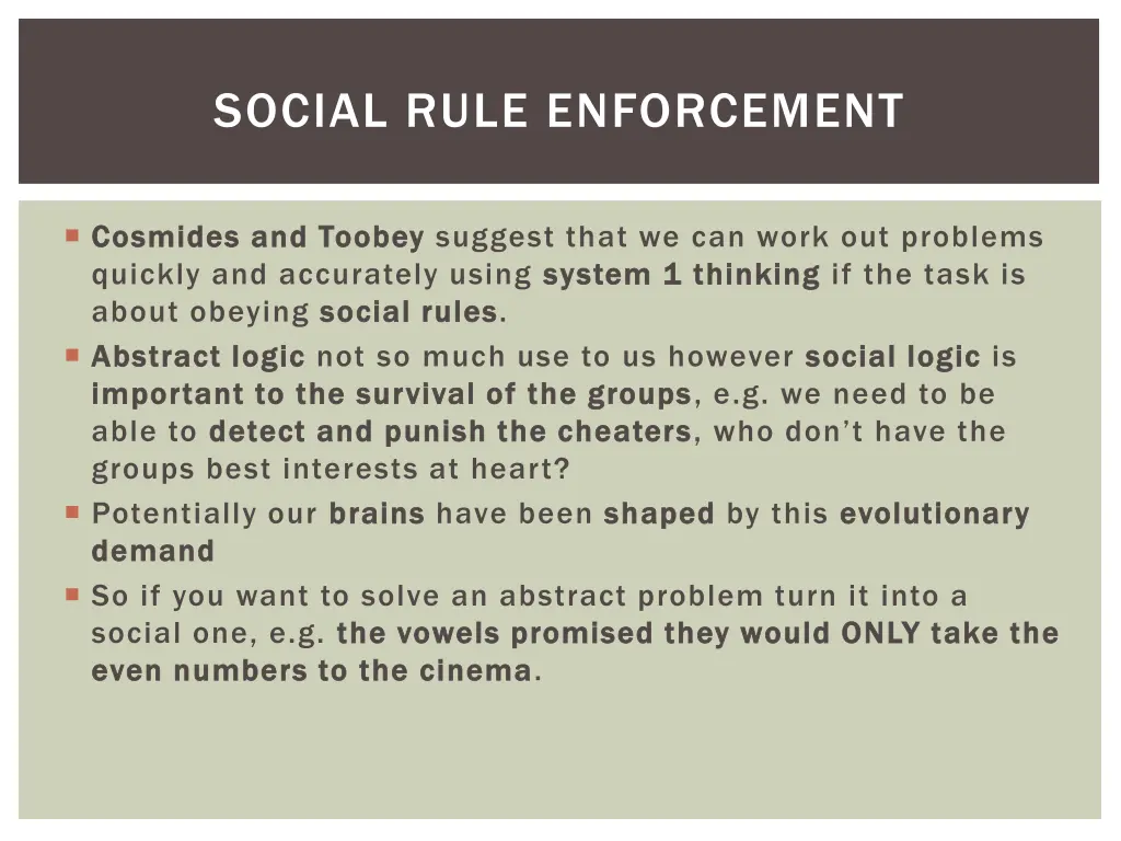 social rule enforcement