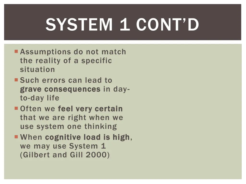 system 1 cont d