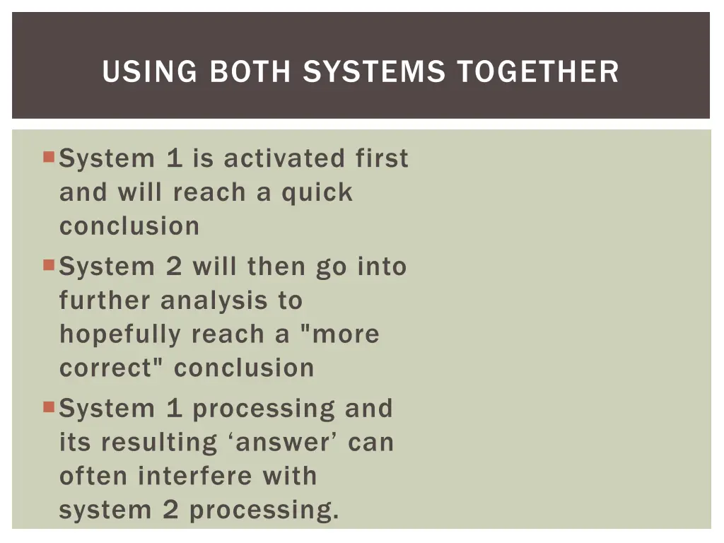 using both systems together
