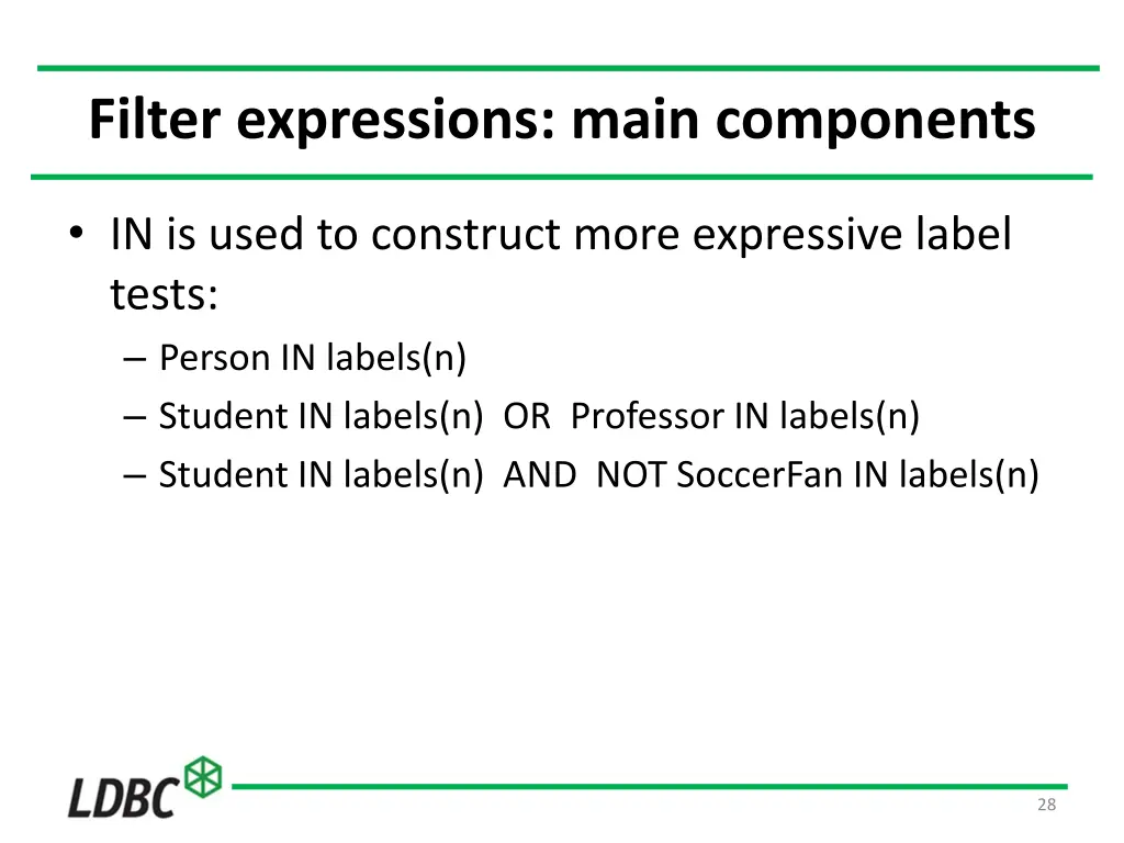 filter expressions main components 2