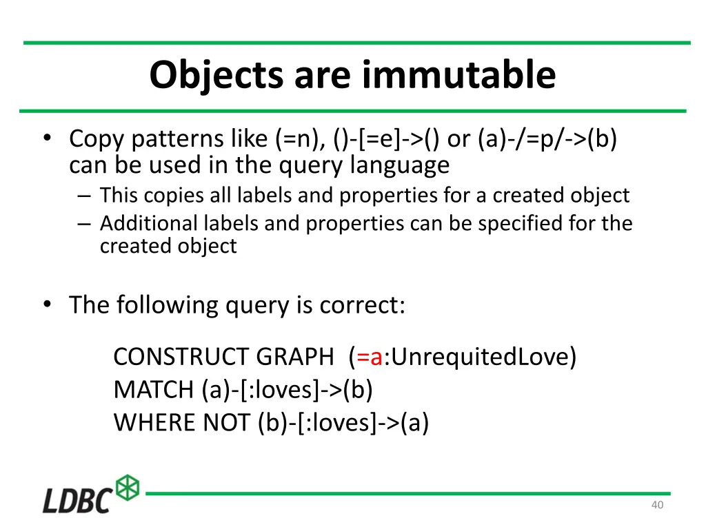 objects are immutable 1
