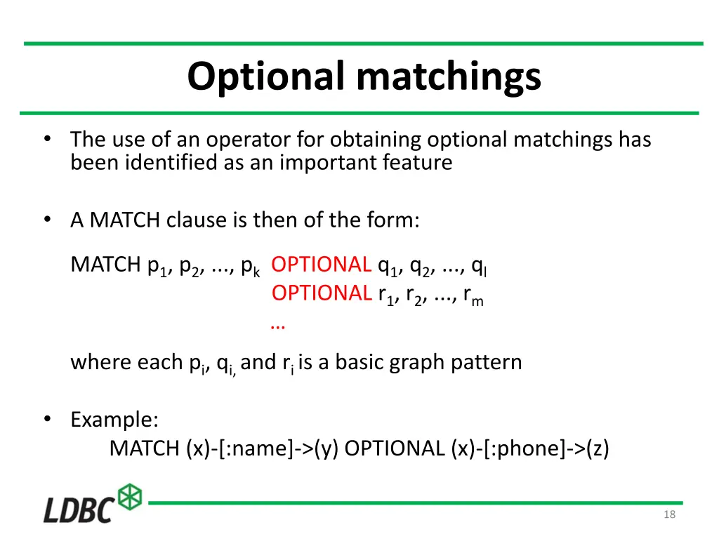 optional matchings