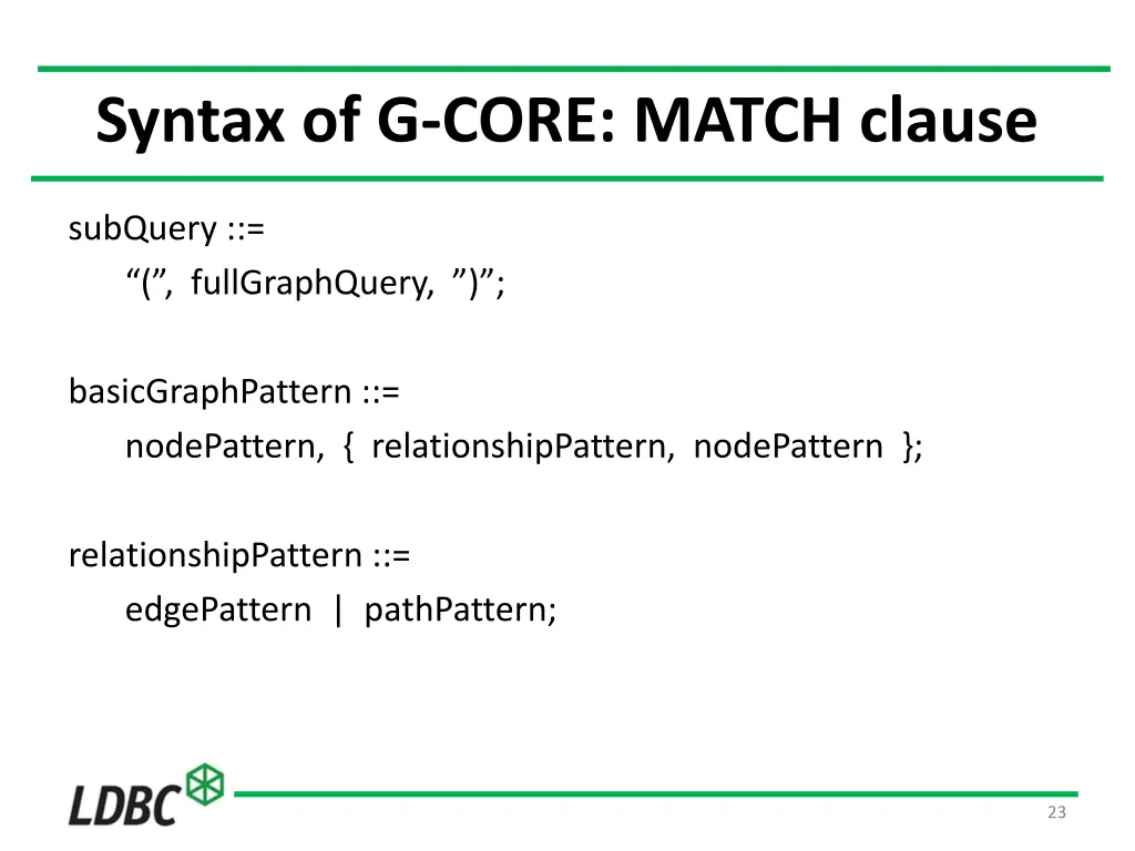 syntax of g core match clause 1