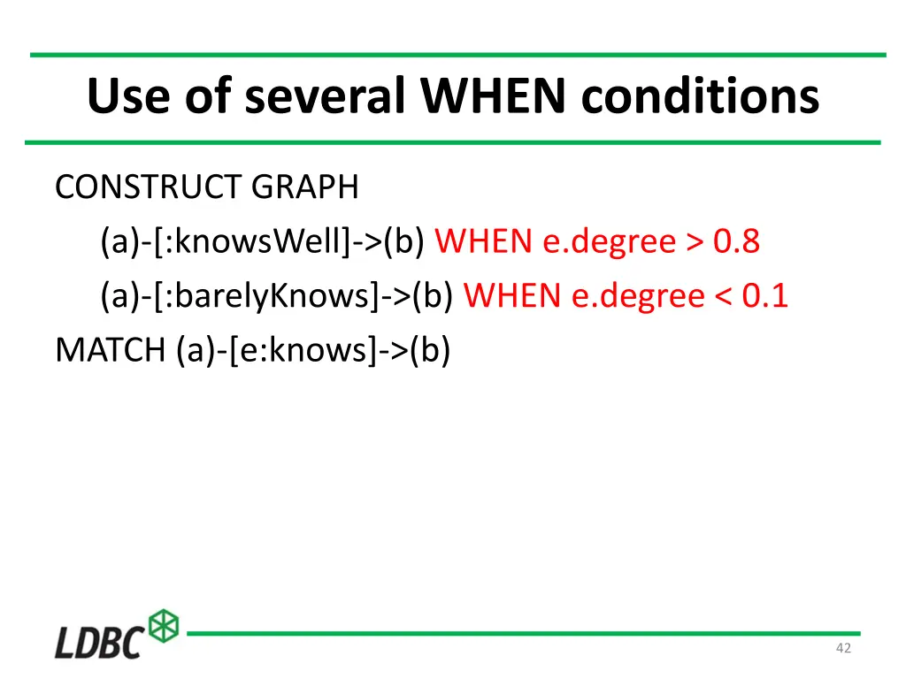use of several when conditions