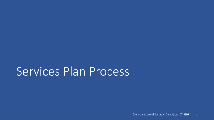 services plan process