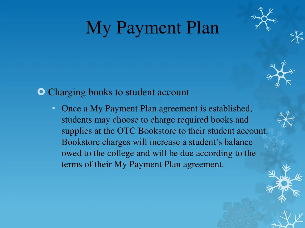 my payment plan 1