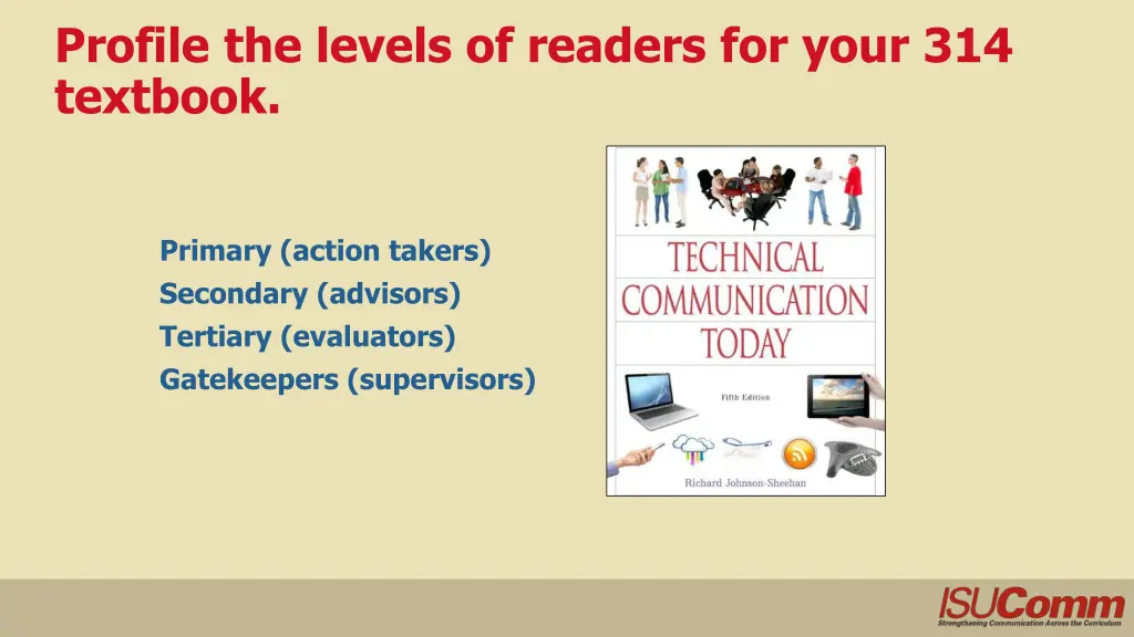 profile the levels of readers for your