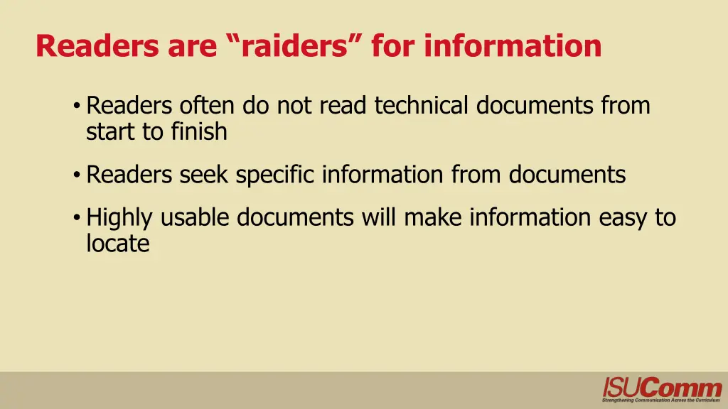 readers are raiders for information