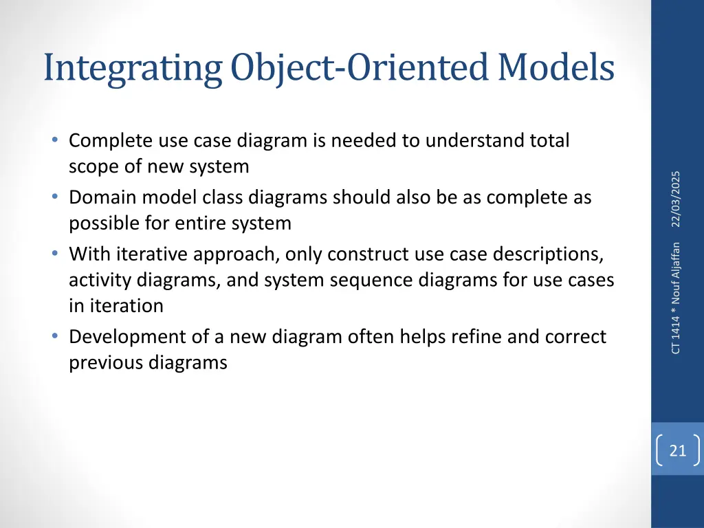 integrating object oriented models