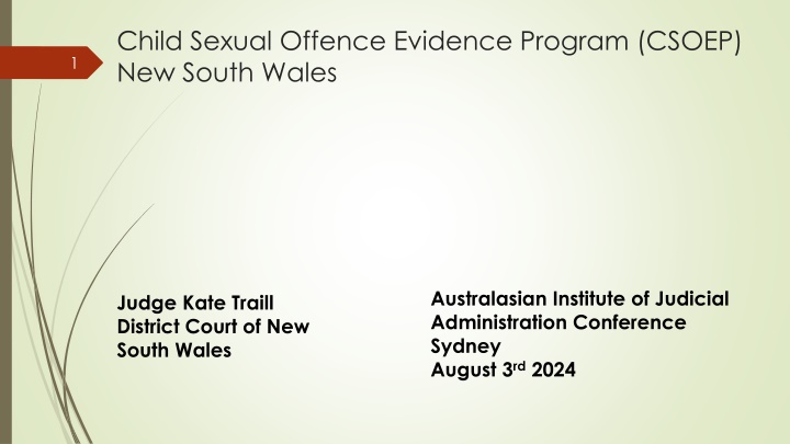 child sexual offence evidence program csoep