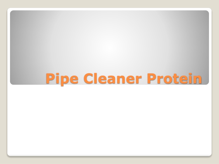 pipe cleaner protein